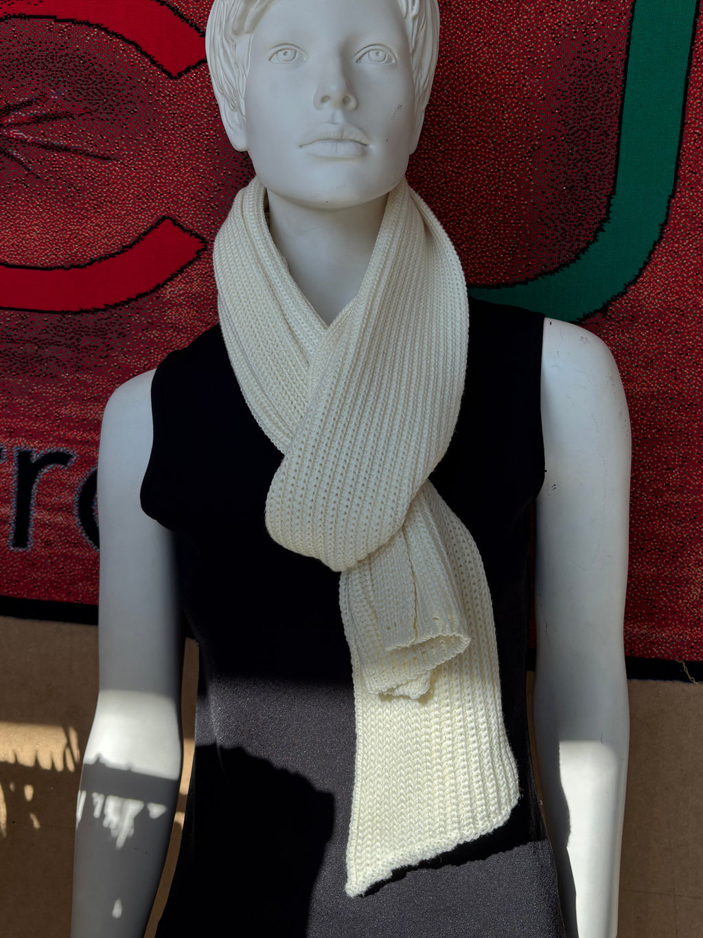 Chunky Knit Wool Scarf