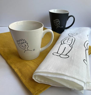 Mugs and Tea Towels Gift Set